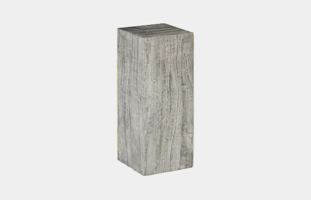 Prism Pedestal, Medium, Gray Stone