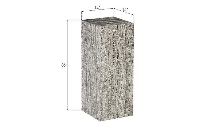 Prism Pedestal, Medium, Gray Stone - Image 3