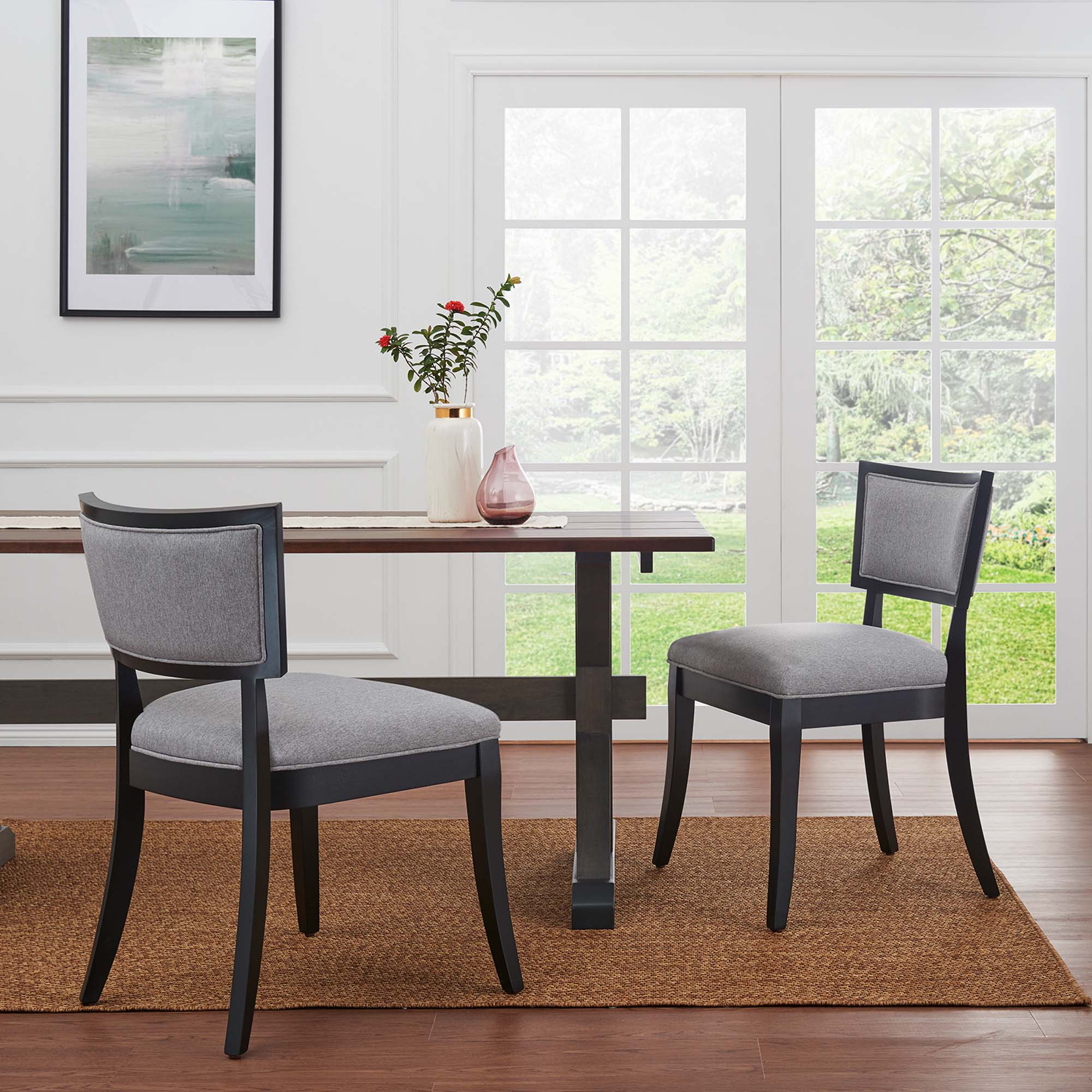 Pristine Upholstered Fabric Dining Chairs Set of 2 - Image 10