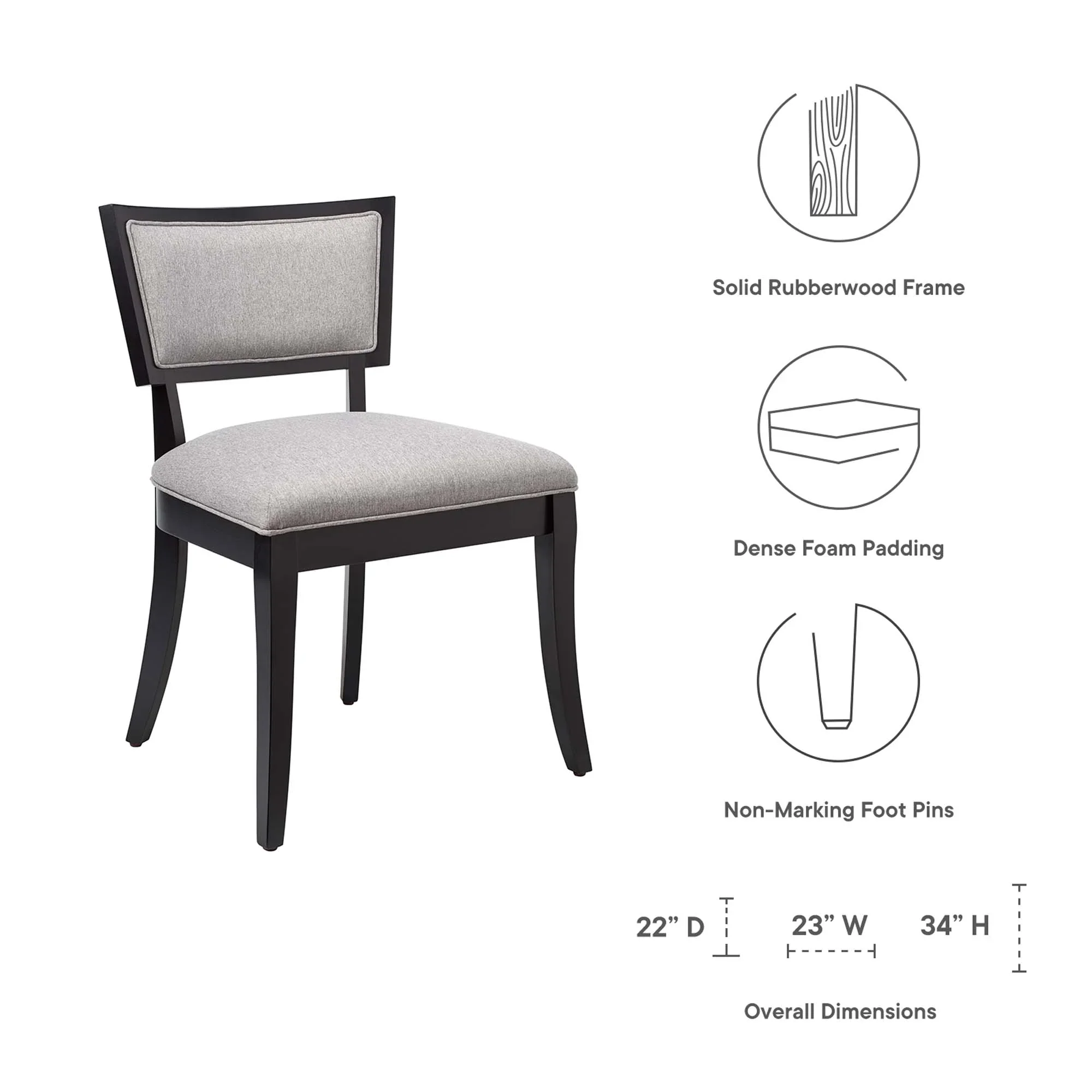 Pristine Upholstered Fabric Dining Chairs Set of 2 - Image 16