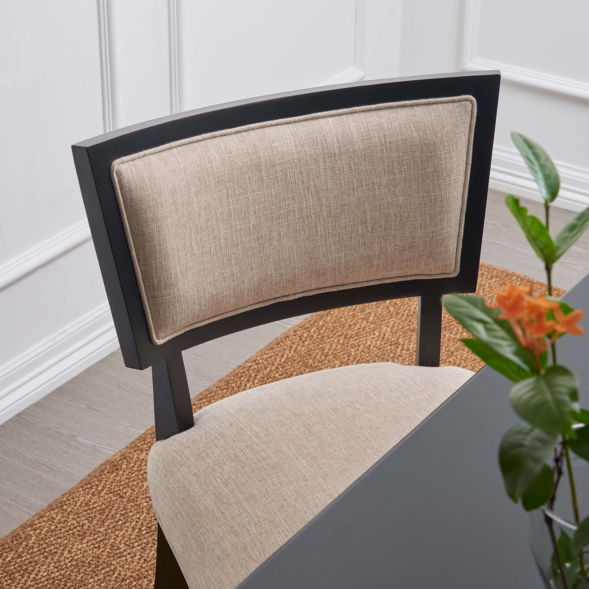 Pristine Upholstered Fabric Dining Chairs Set of 2 - Image 3