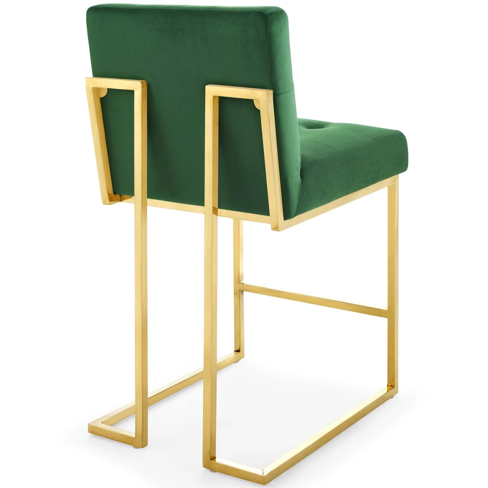 Privy Gold Stainless Steel Performance Velvet Counter Stool - Image 13