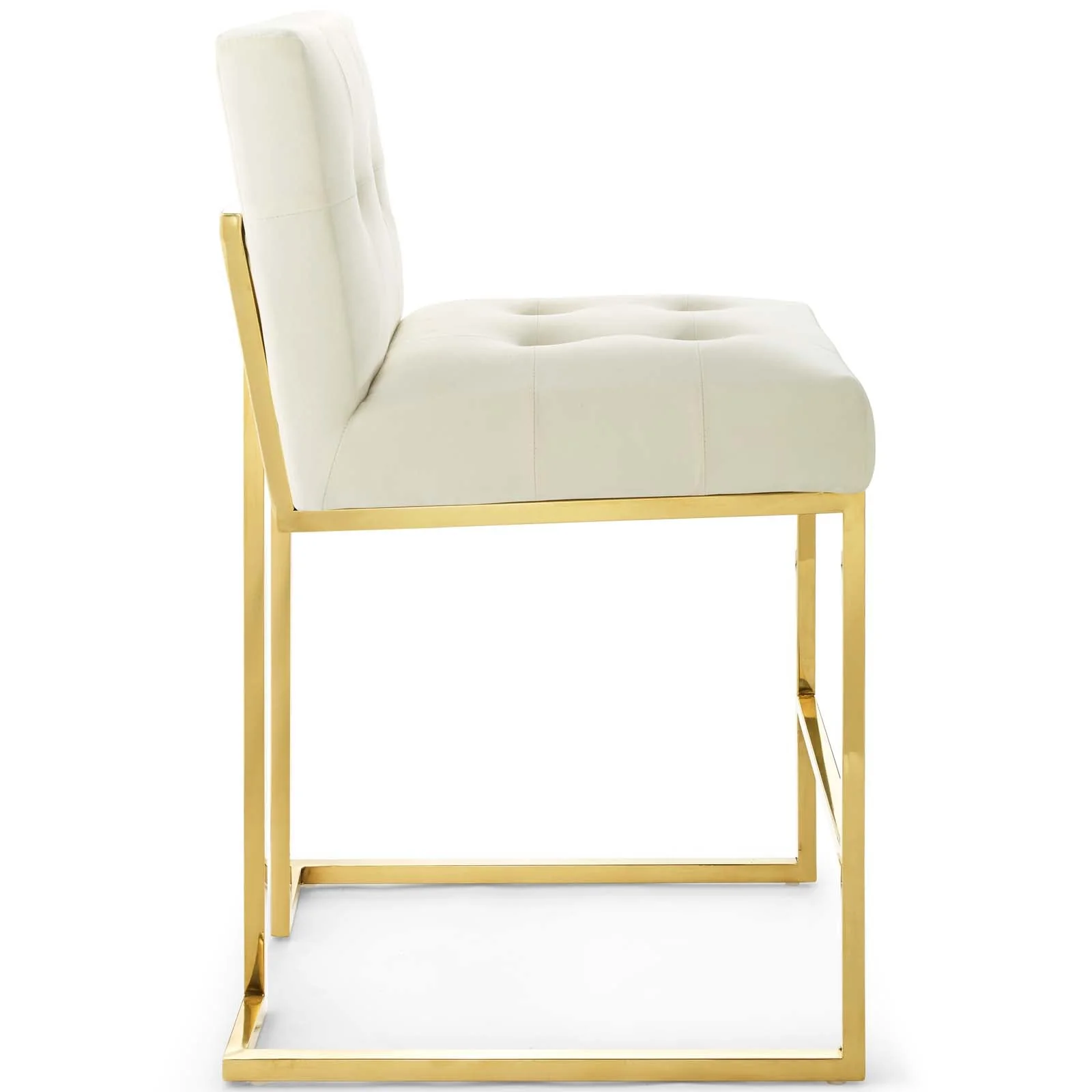 Privy Gold Stainless Steel Performance Velvet Counter Stool - Image 4