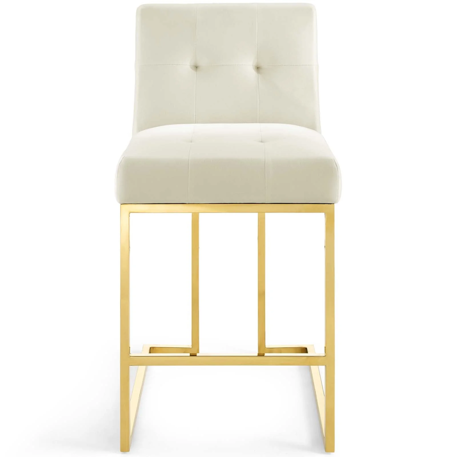 Privy Gold Stainless Steel Performance Velvet Counter Stool - Image 6