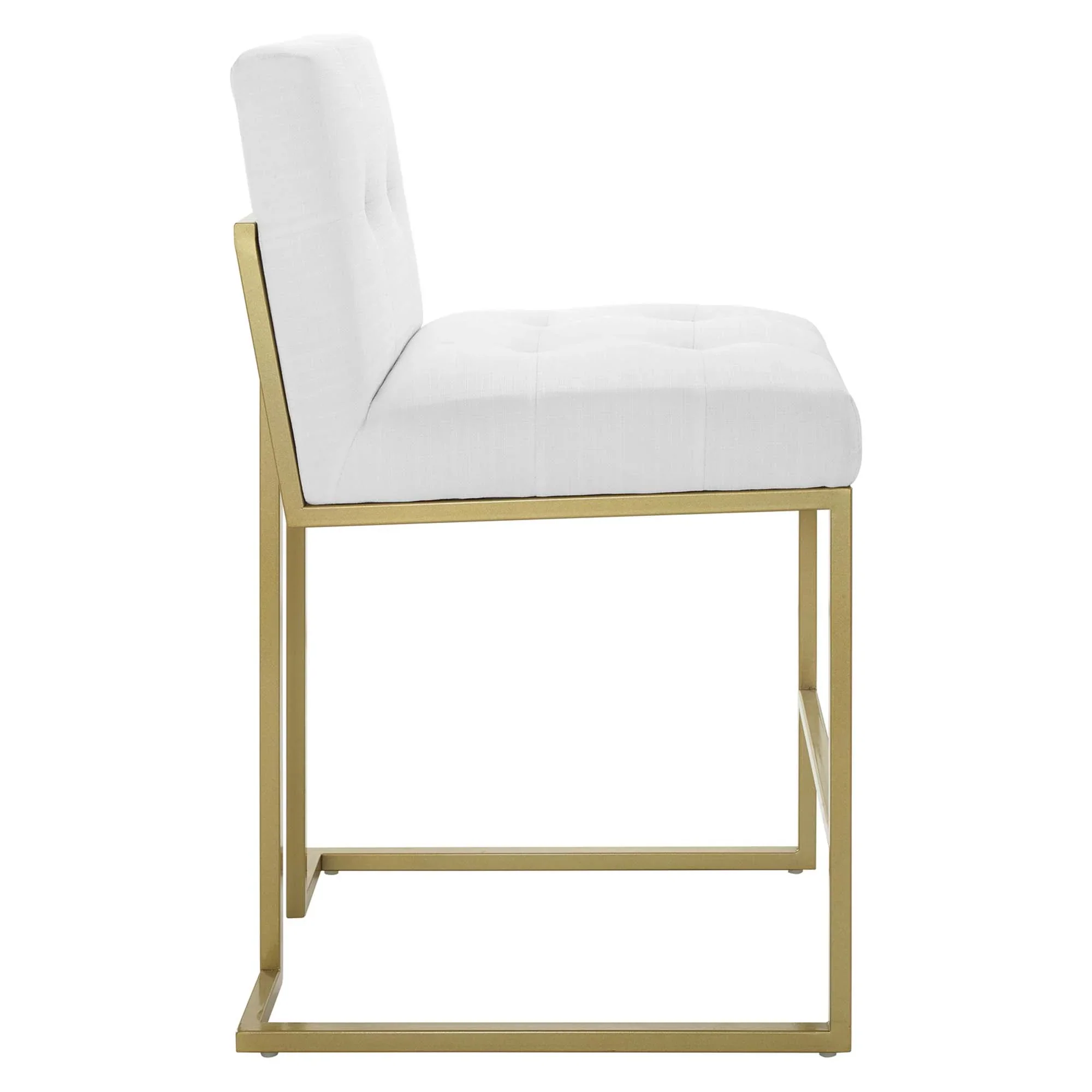 Privy Gold Stainless Steel Upholstered Fabric Counter Stool - Image 18