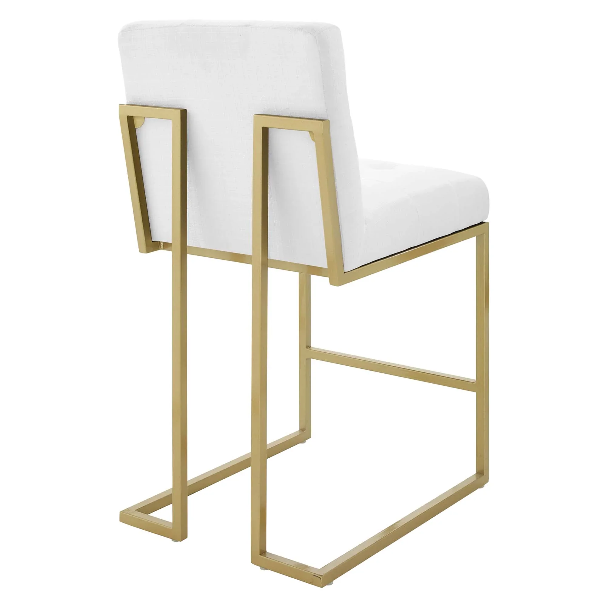 Privy Gold Stainless Steel Upholstered Fabric Counter Stool - Image 19