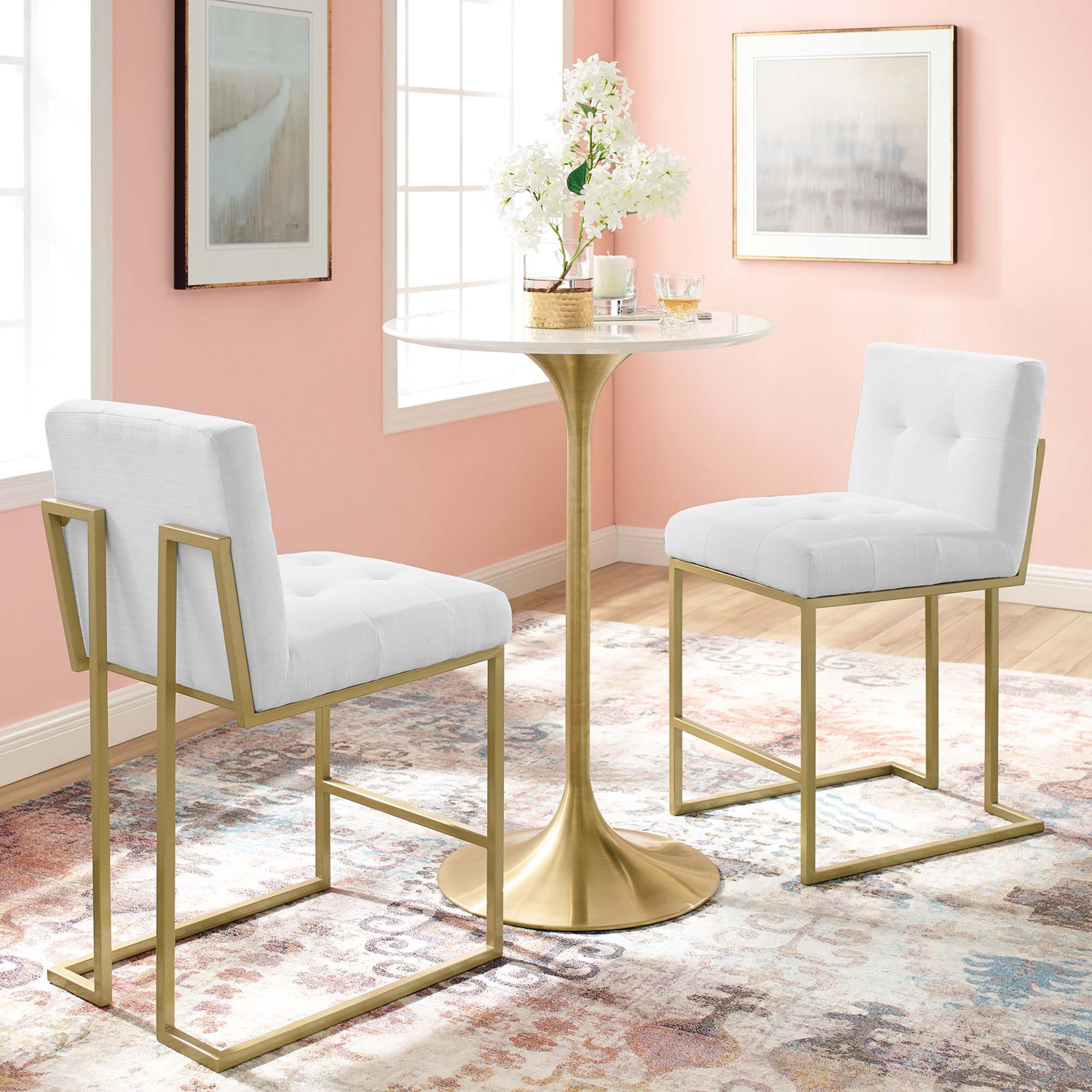 Privy Counter Stool Upholstered Fabric Set of 2 - Image 10