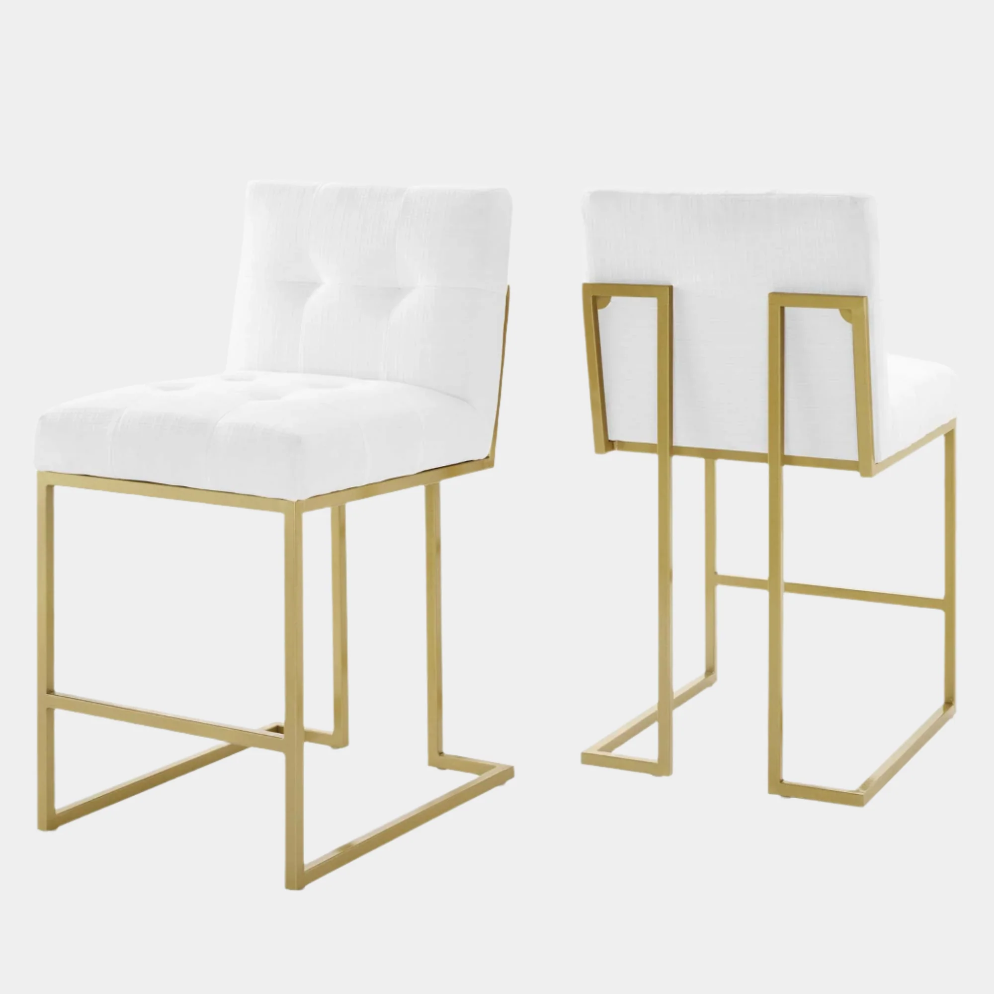 Privy Counter Stool Upholstered Fabric Set of 2 - Image 9