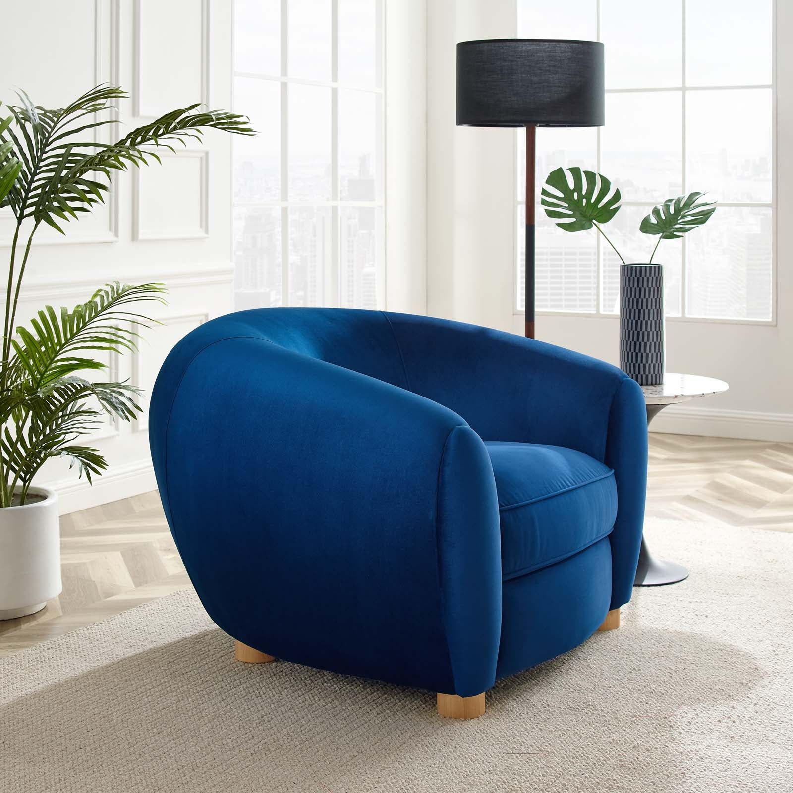 Profuse Performance Velvet Armchair - Image 7