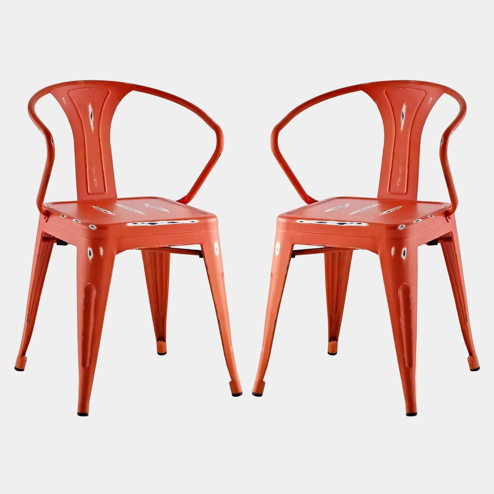 Promenade Dining Chair Set of 2 in Red