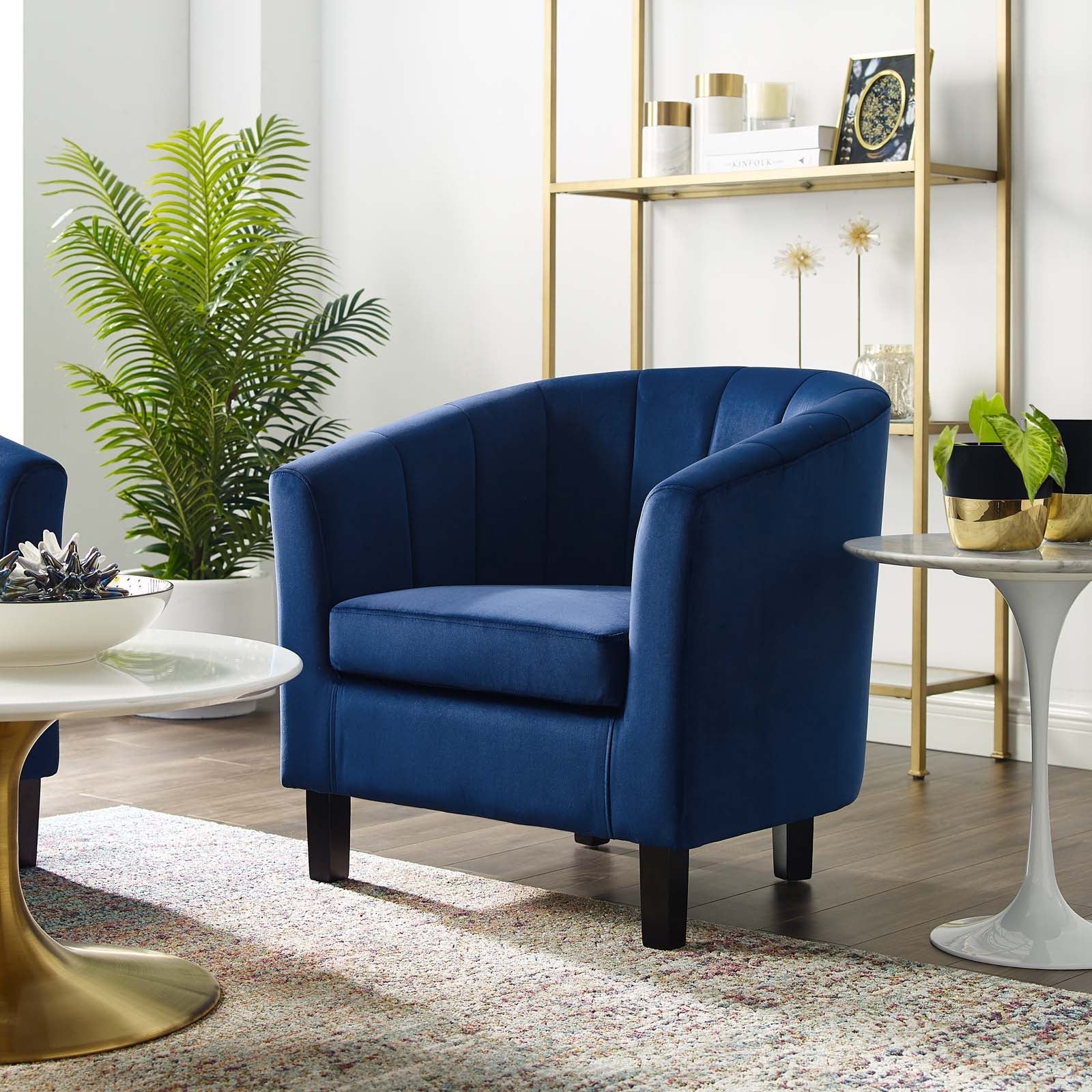 Prospect Channel Tufted Performance Velvet Armchair - Image 14