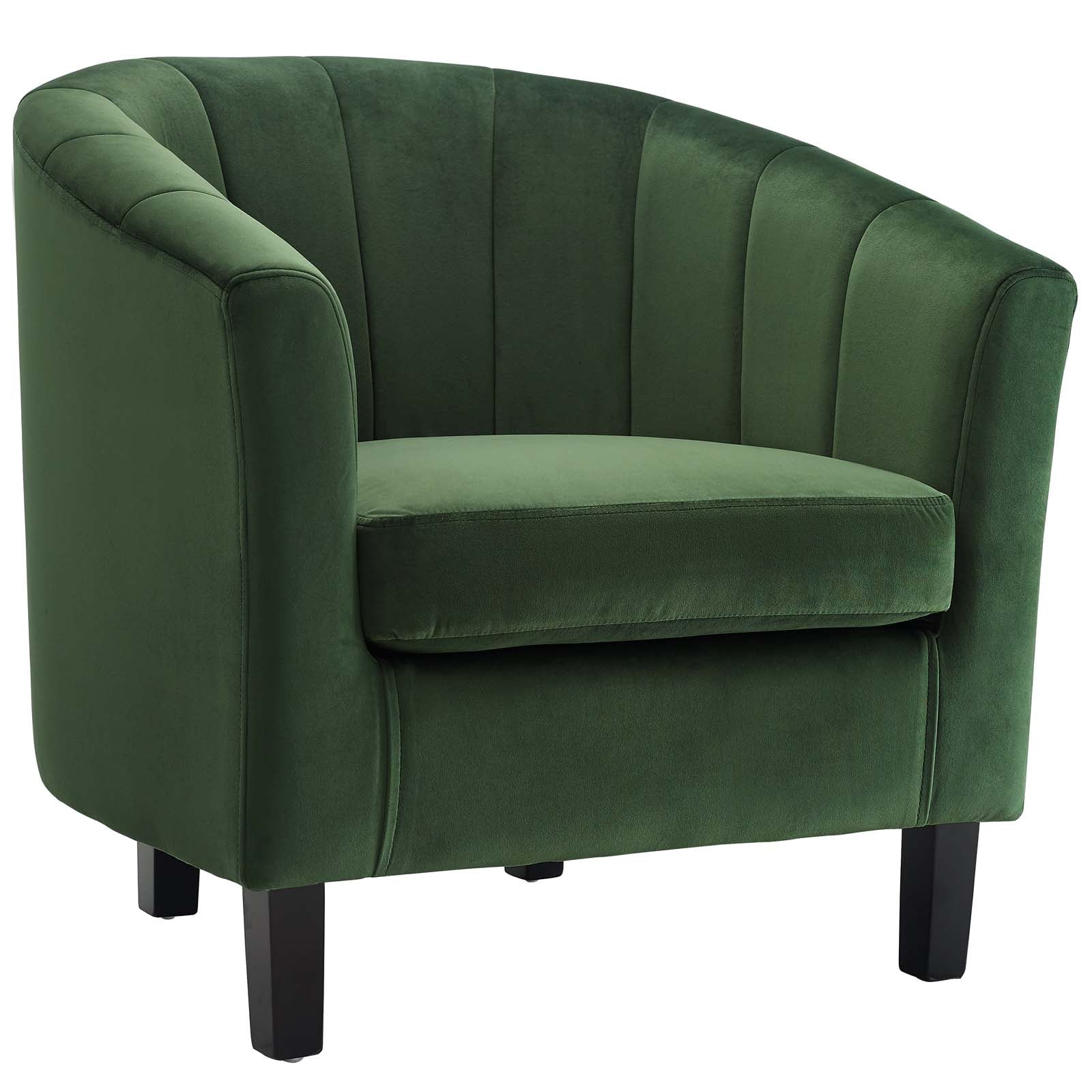Prospect Channel Tufted Performance Velvet Armchair Set of 2 - Image 3