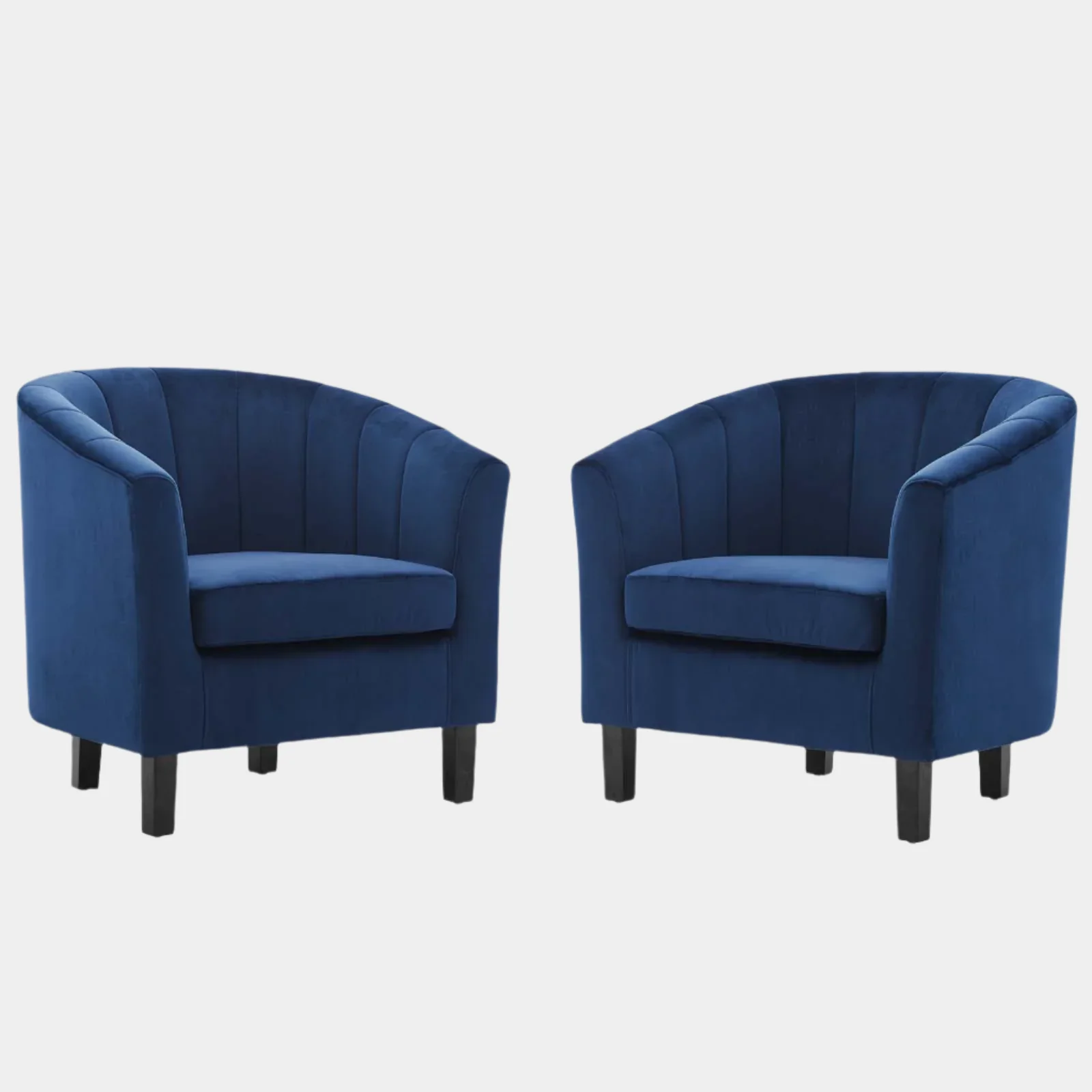Prospect Channel Tufted Performance Velvet Armchair Set of 2 - Image 9