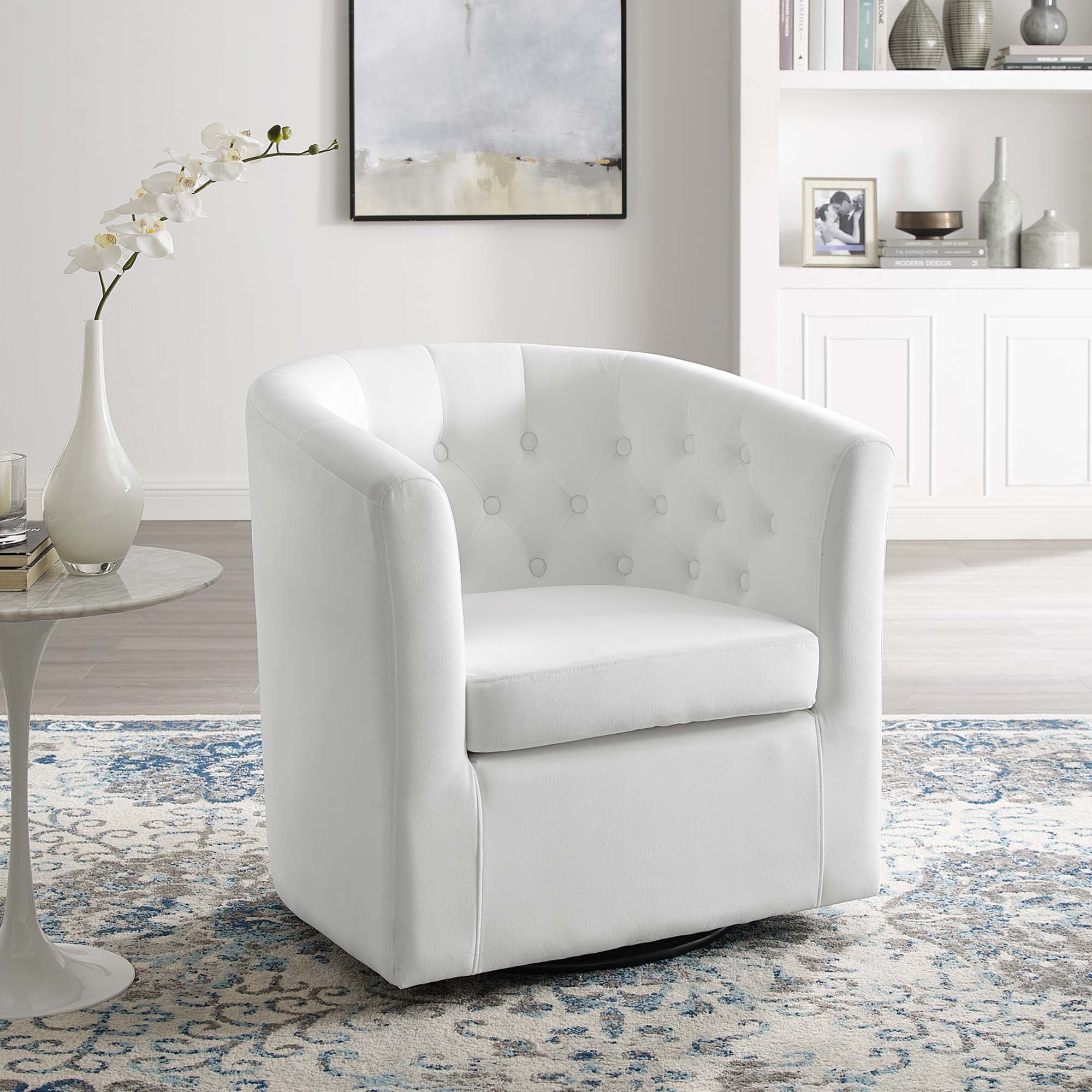 Prospect Tufted Performance Velvet Swivel Armchair - Image 18