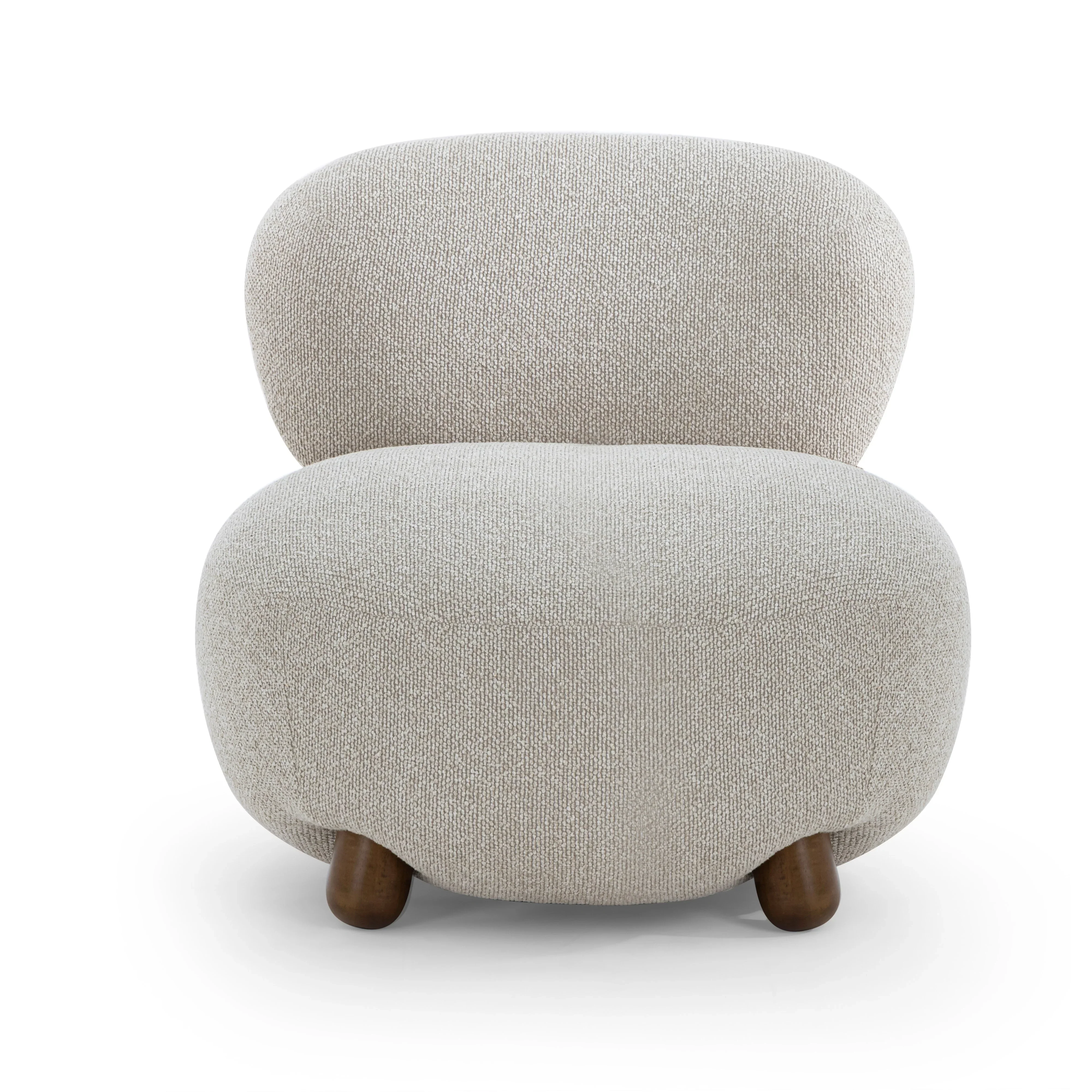 Pucker Warm Grey Performance Boucle Accent Chair - Image 3
