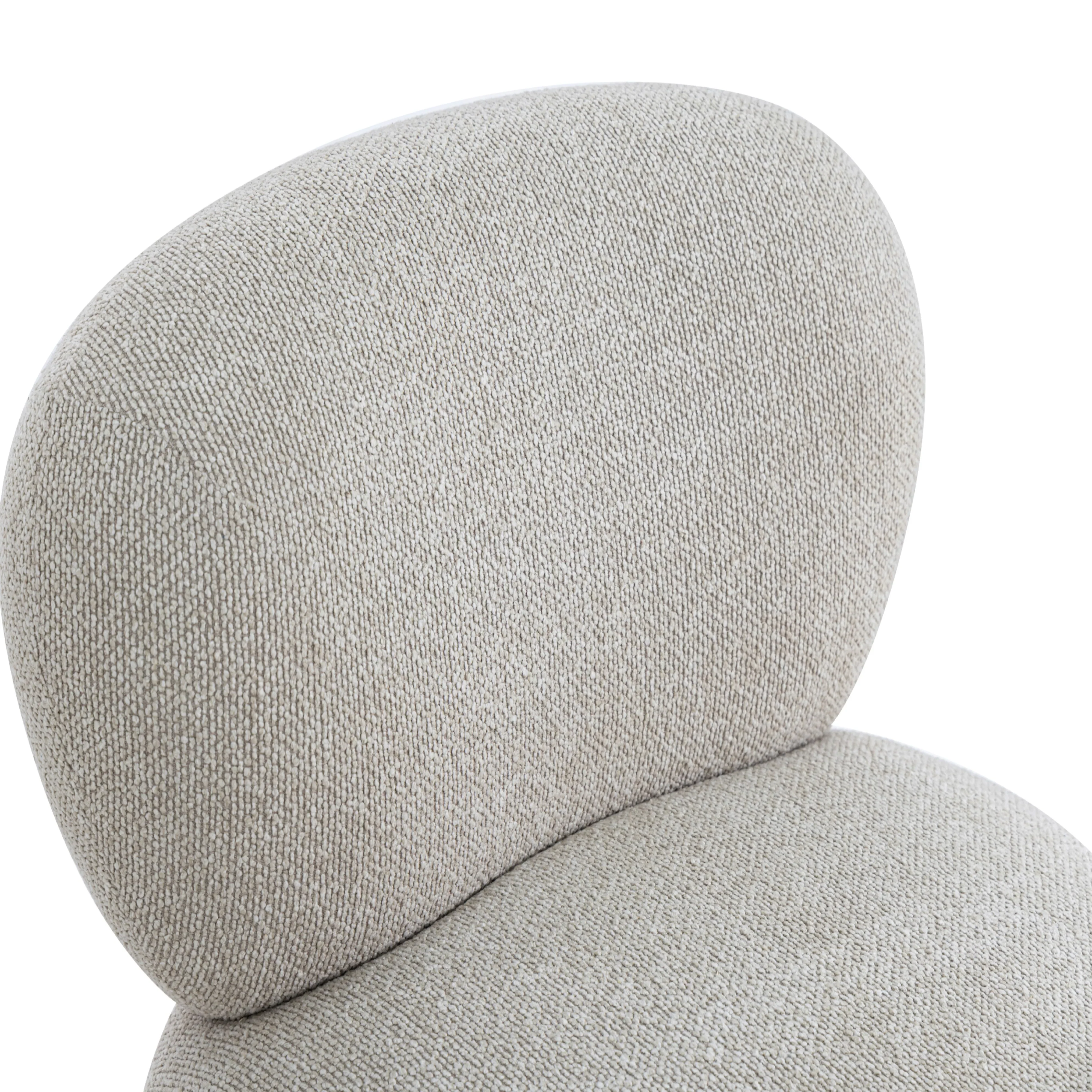 Pucker Warm Grey Performance Boucle Accent Chair - Image 4