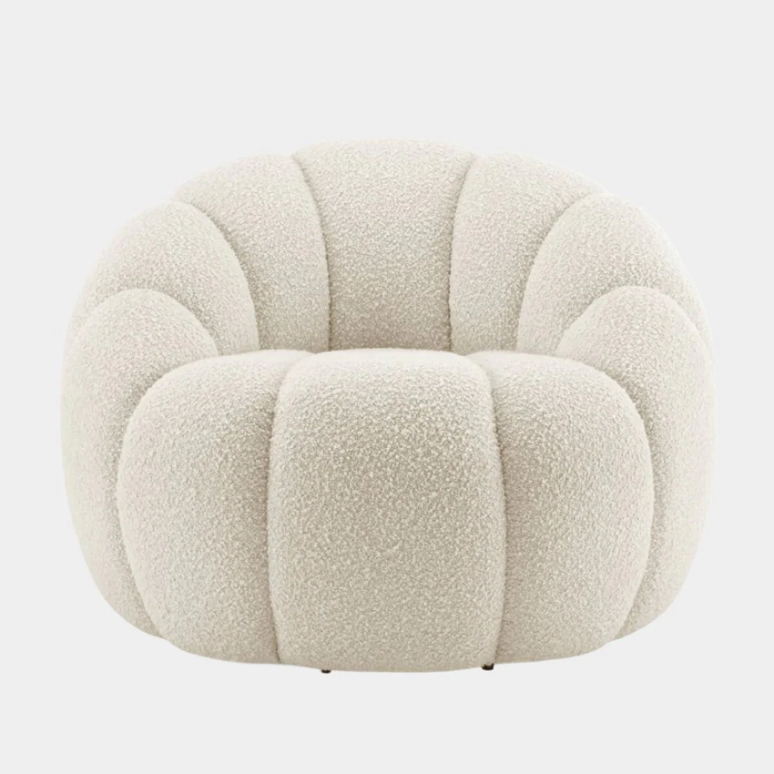 Pumpkin Lounge Boucle Chair