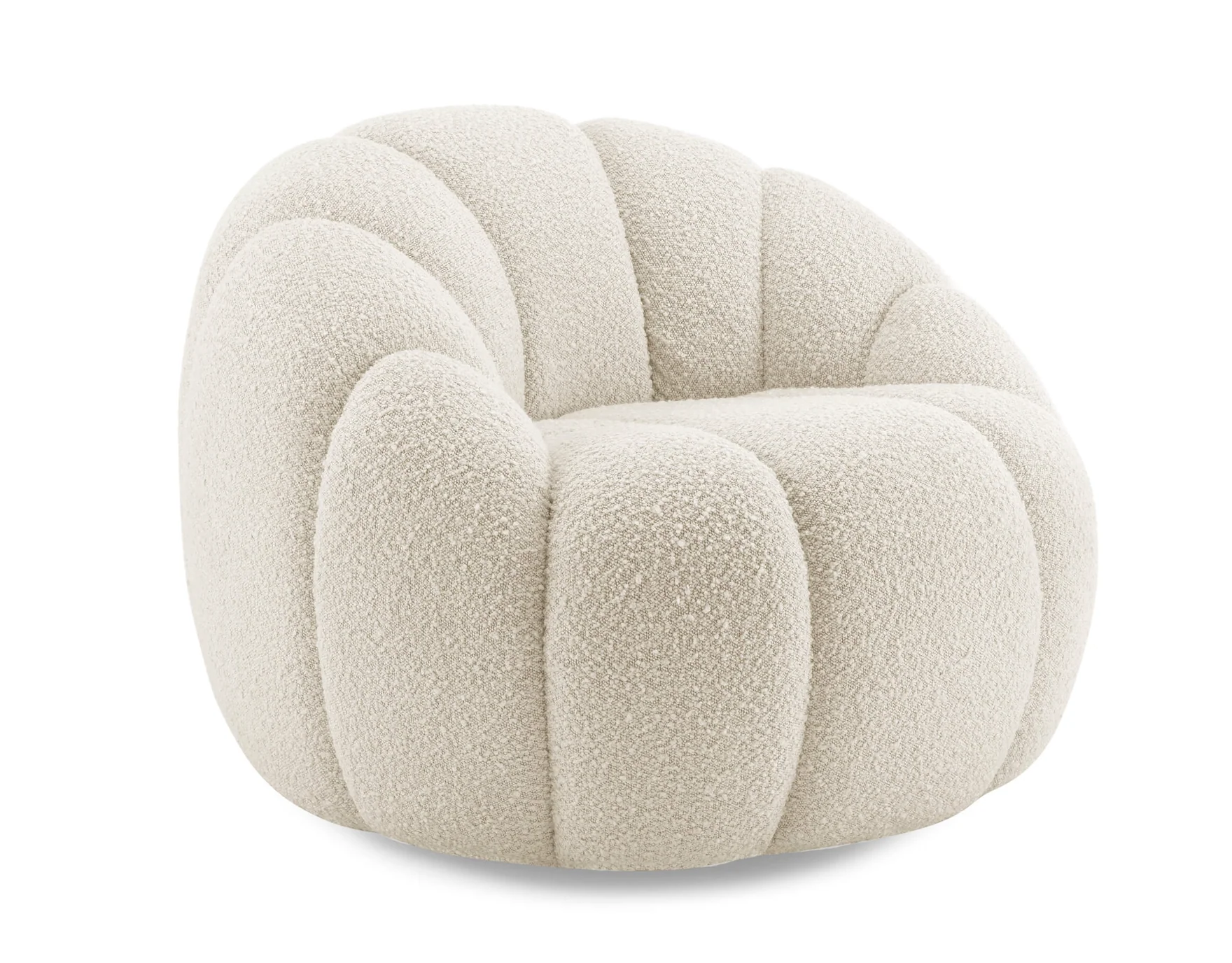 Pumpkin Lounge Boucle Chair - Image 2