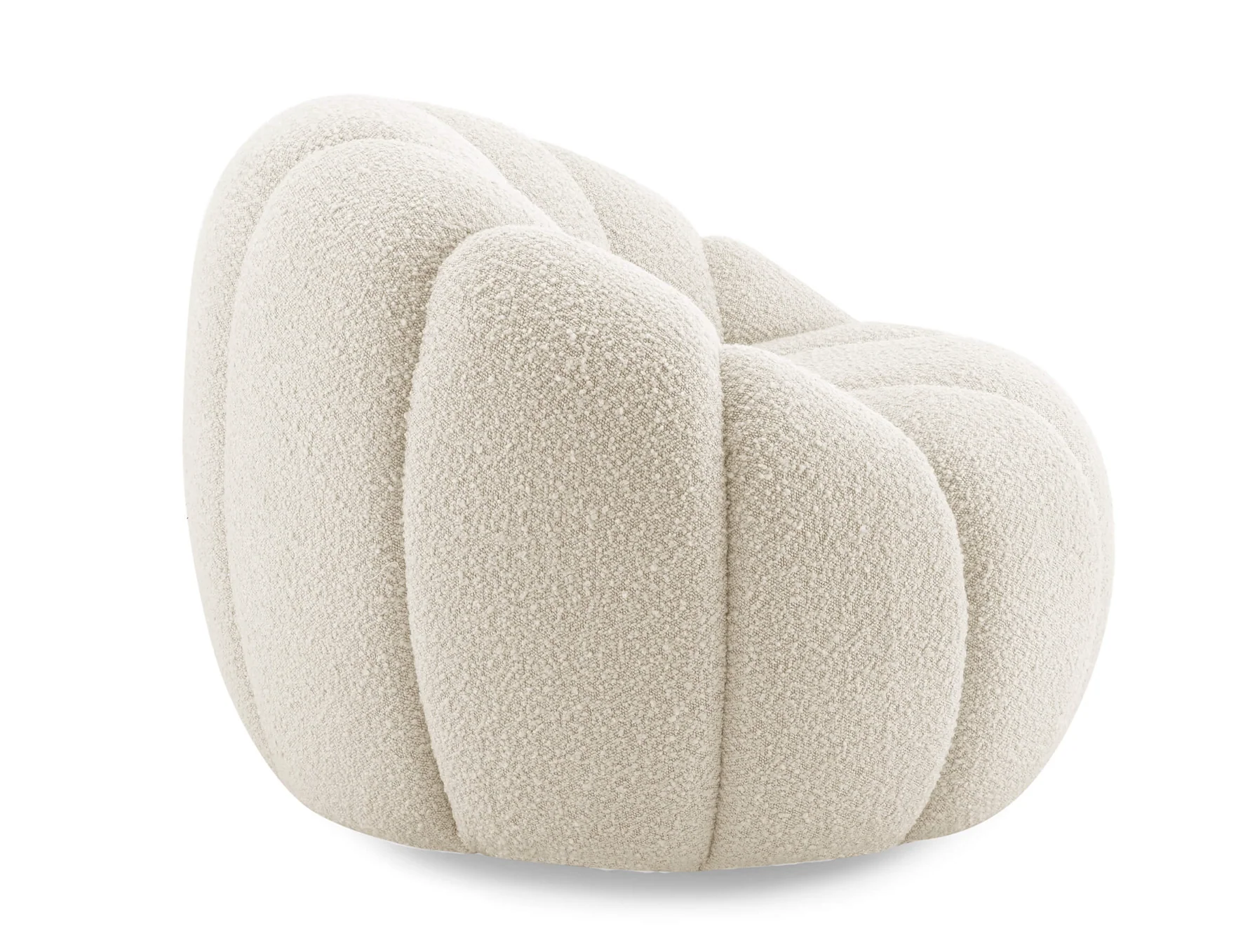 Pumpkin Lounge Boucle Chair - Image 3