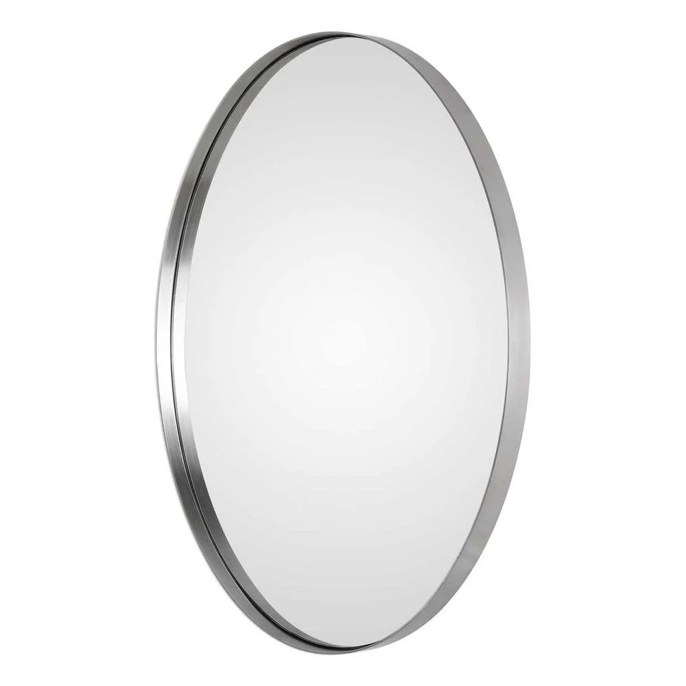 Pursley Oval Mirror, Nickel - Image 5