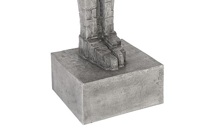 Puzzle Woman Sculpture, Black/Silver, Aluminum - Image 4