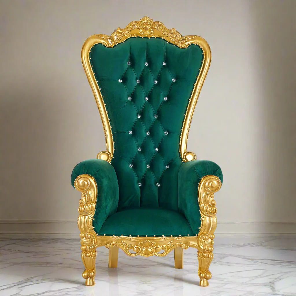 Queen Tiffany Throne Chair - Velvet - Image 3