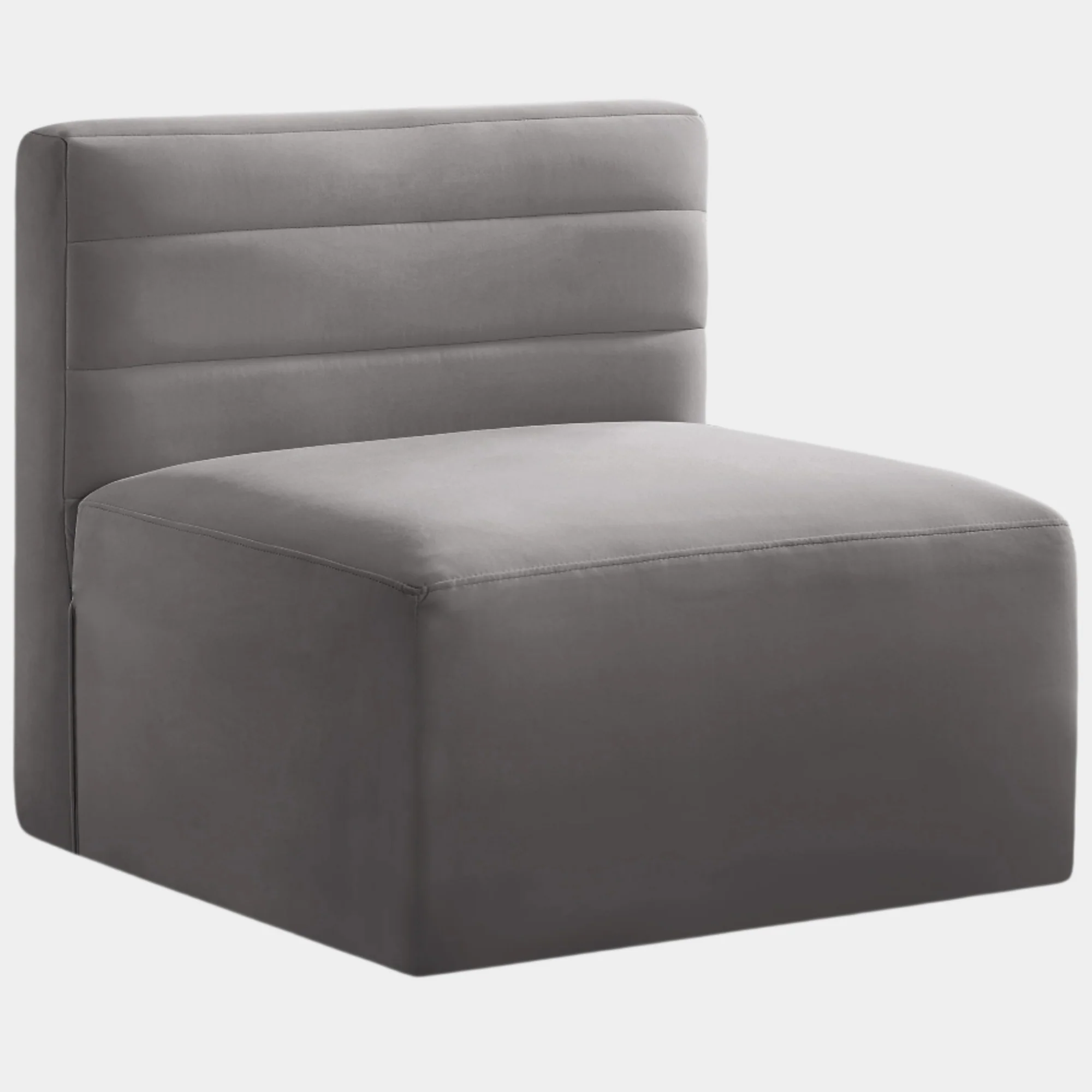 Quincy Velvet Upholstered Comfort Armless Modular Chair - Image 15