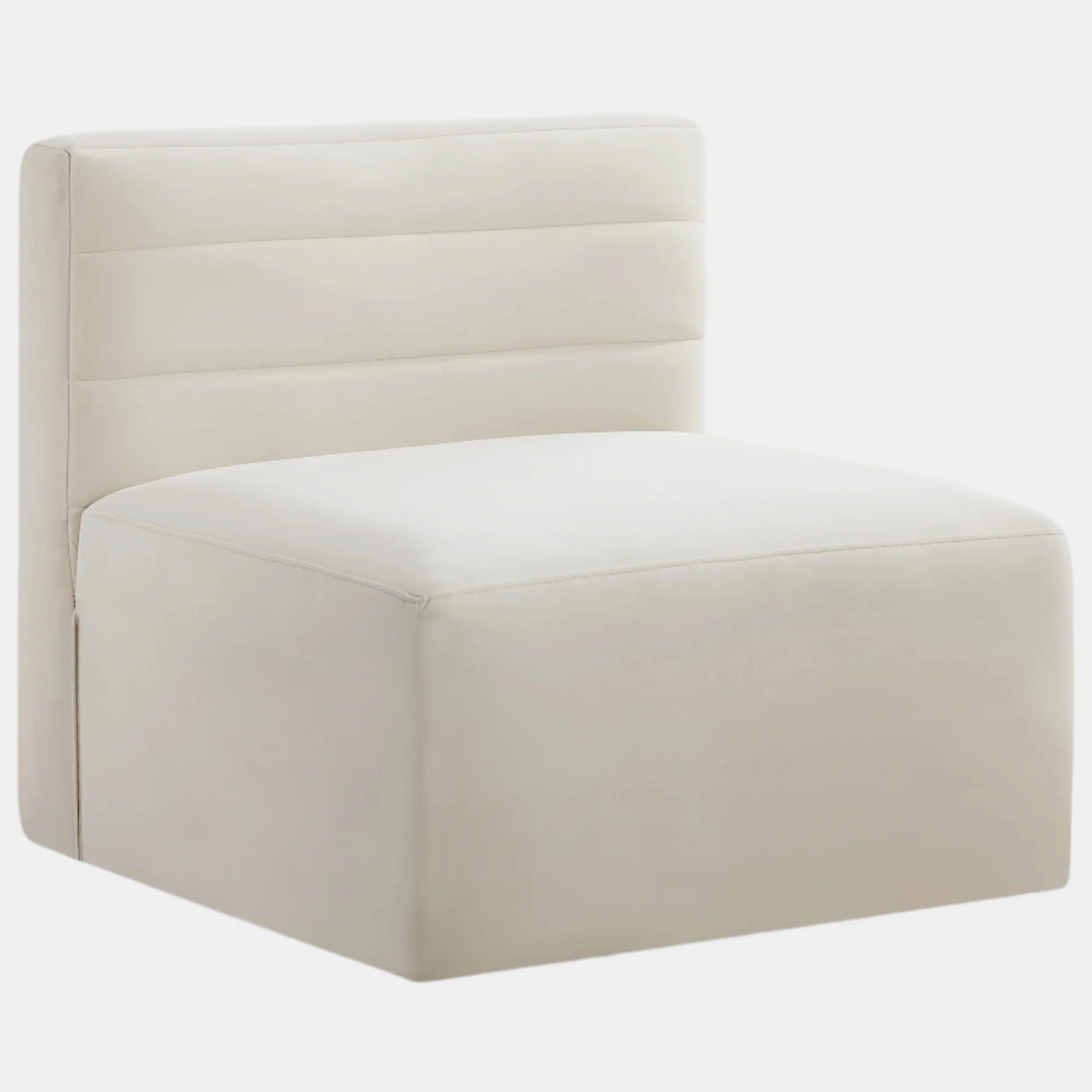 Quincy Velvet Upholstered Comfort Armless Modular Chair - Image 29