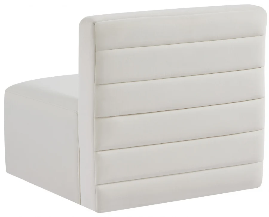 Quincy Velvet Upholstered Comfort Armless Modular Chair - Image 32