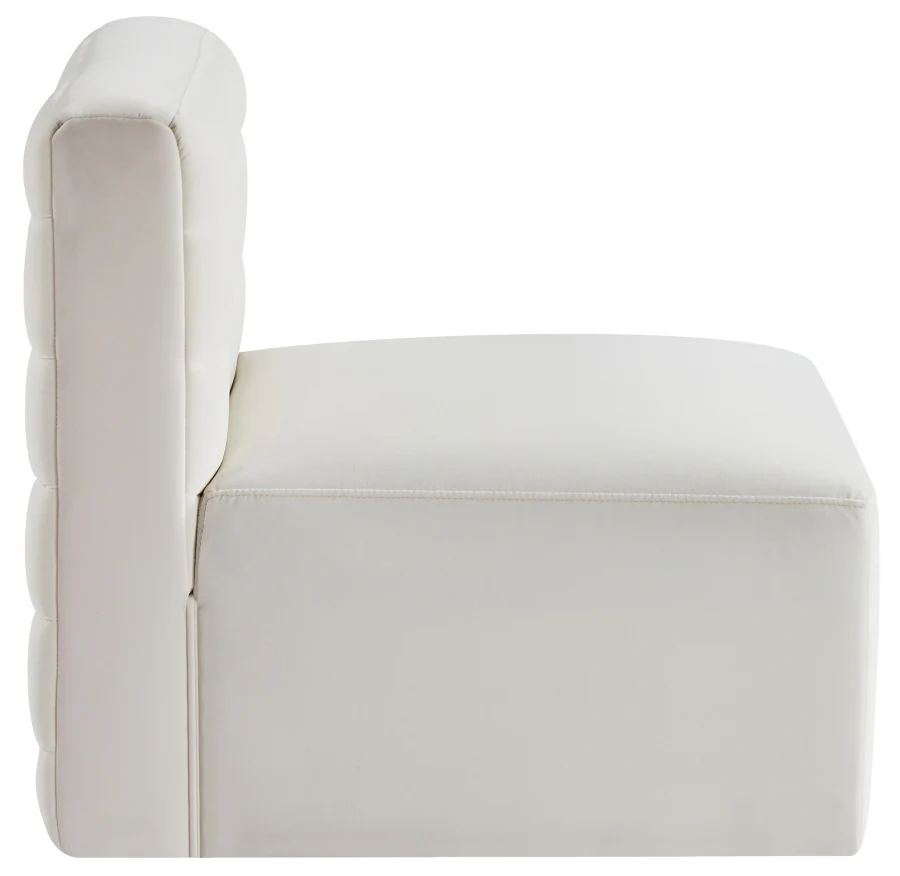 Quincy Velvet Upholstered Comfort Armless Modular Chair - Image 35