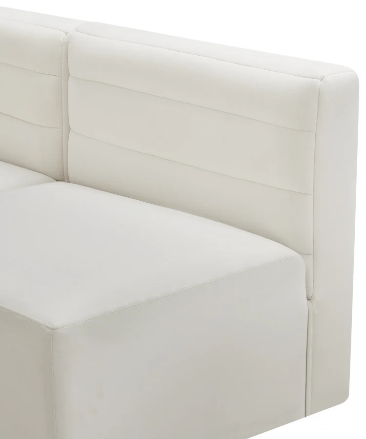 Quincy Velvet Upholstered Comfort Armless Modular Chair - Image 36