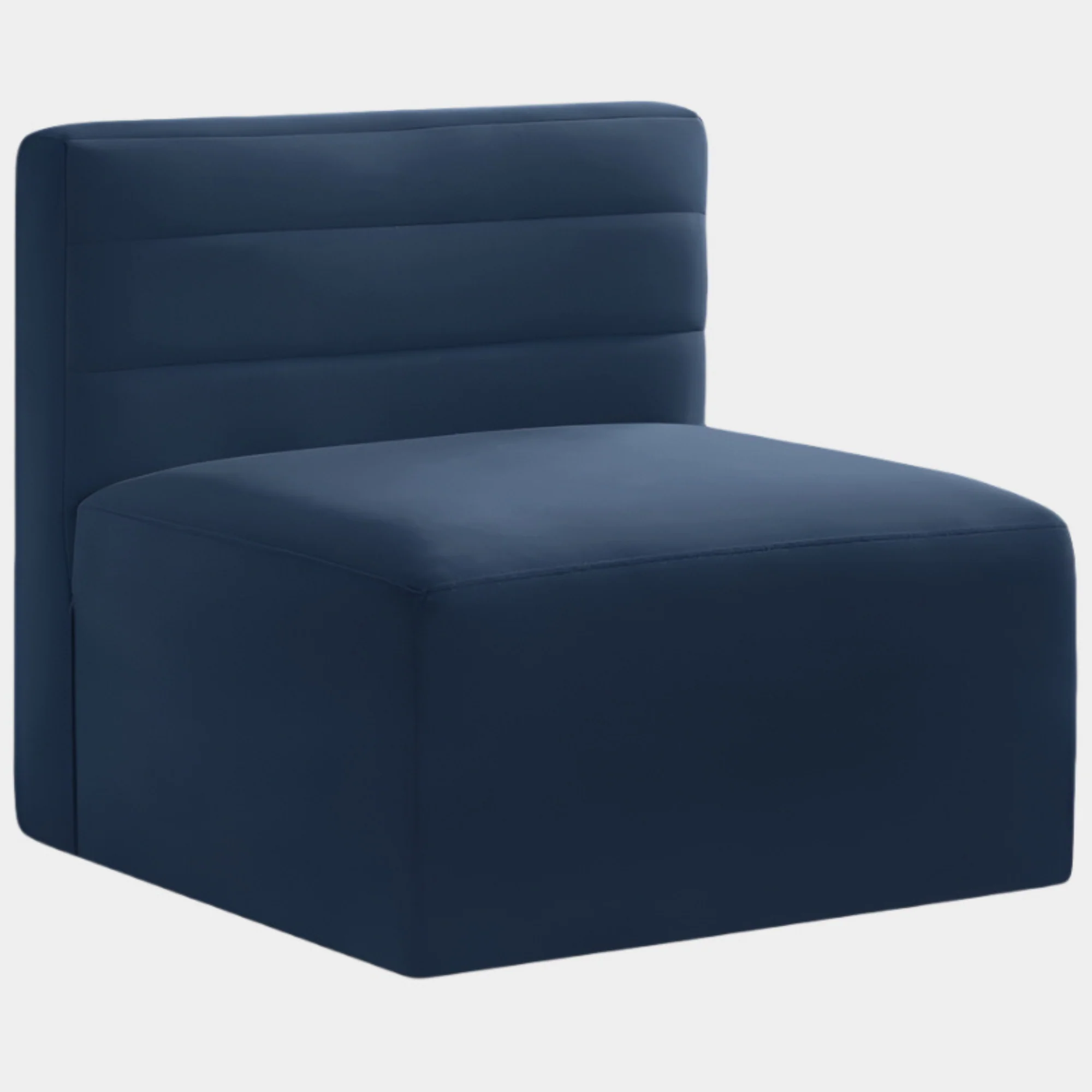 Quincy Velvet Upholstered Comfort Armless Modular Chair - Image 44