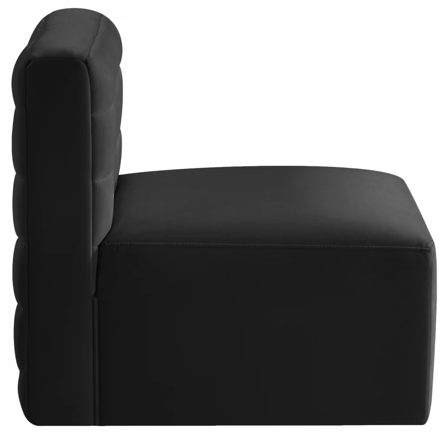 Quincy Velvet Upholstered Comfort Armless Modular Chair - Image 6