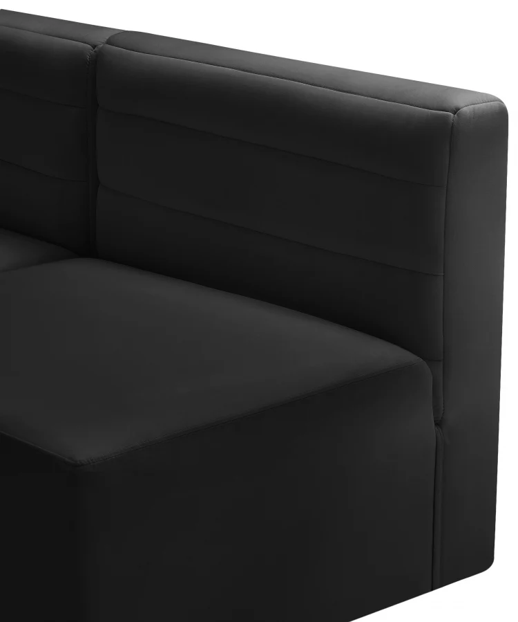 Quincy Velvet Upholstered Comfort Armless Modular Chair - Image 7