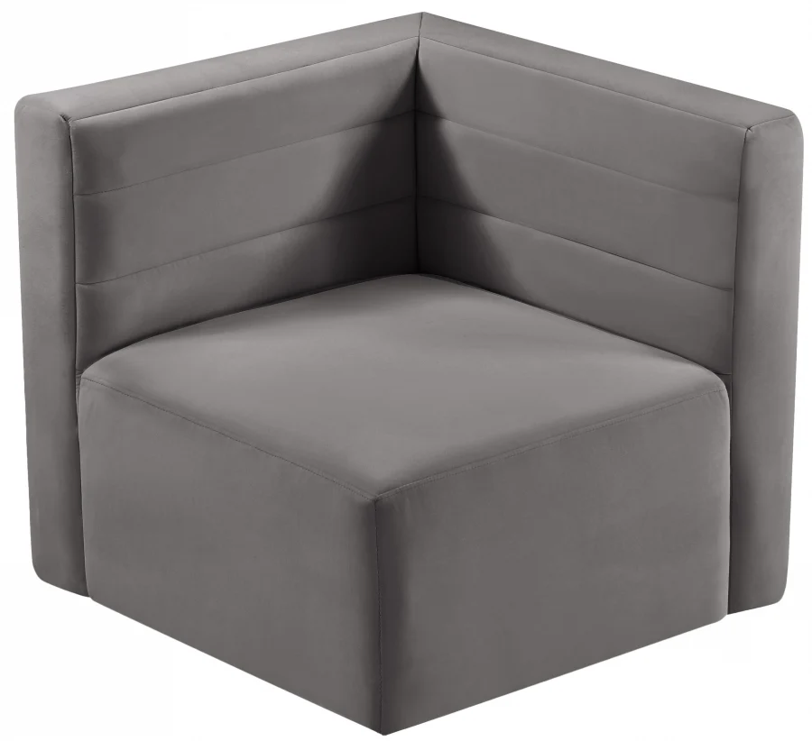 Quincy Velvet Upholstered Comfort Corner Modular Chair - Image 19