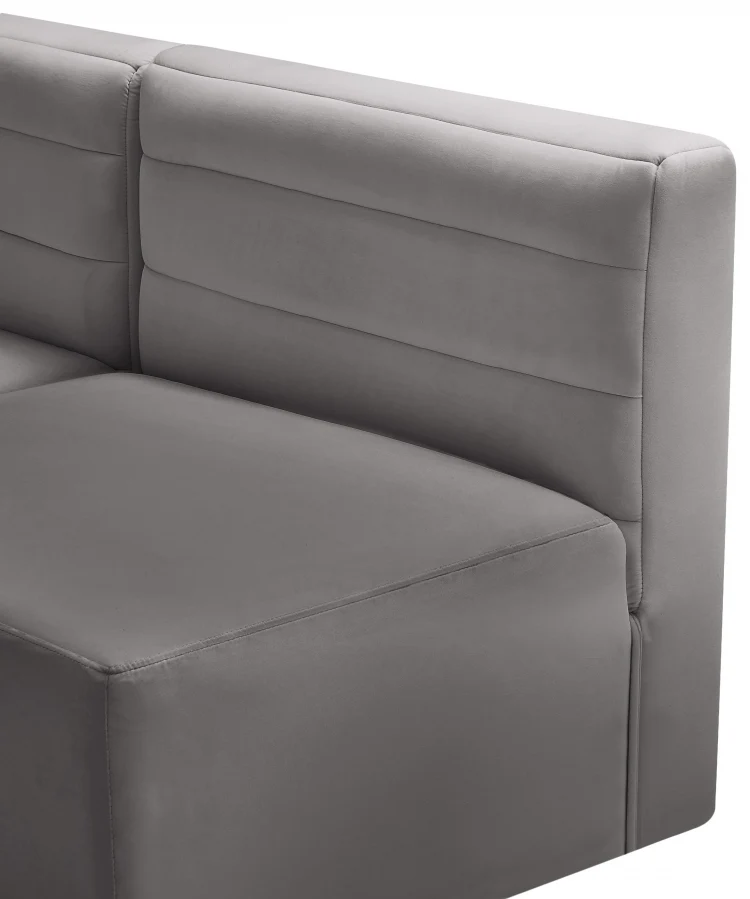 Quincy Velvet Upholstered Comfort Corner Modular Chair - Image 20