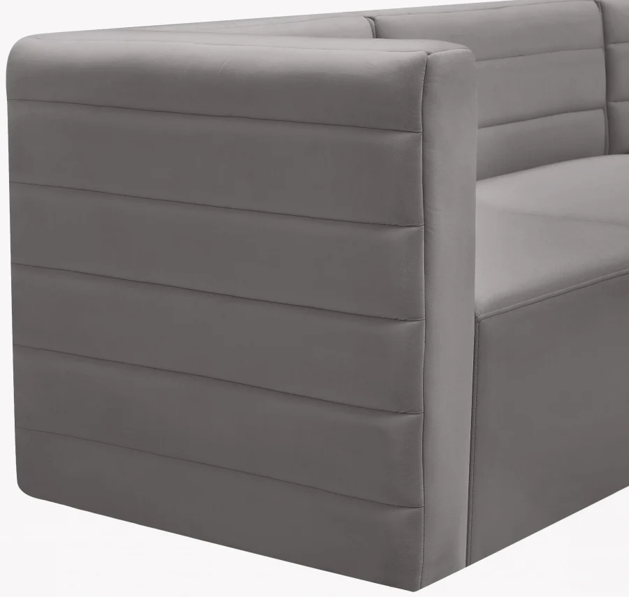 Quincy Velvet Upholstered Comfort Corner Modular Chair - Image 21