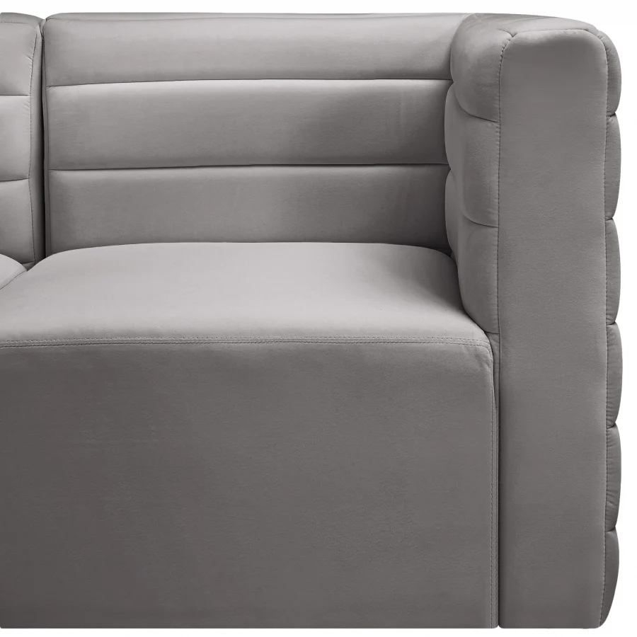 Quincy Velvet Upholstered Comfort Corner Modular Chair - Image 24
