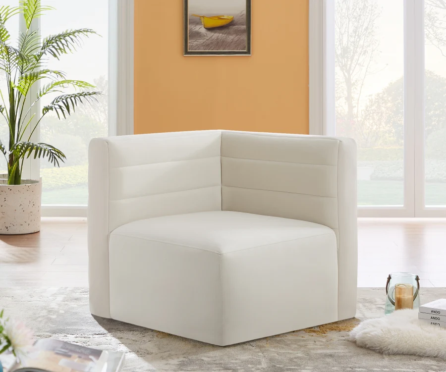 Quincy Velvet Upholstered Comfort Corner Modular Chair - Image 30