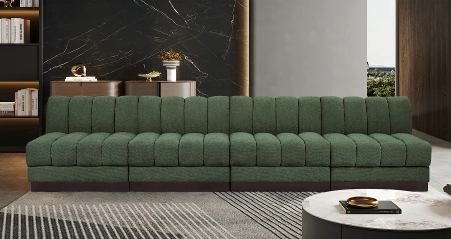 Quinn Chenille Fabric Armless Sofa - Image 16
