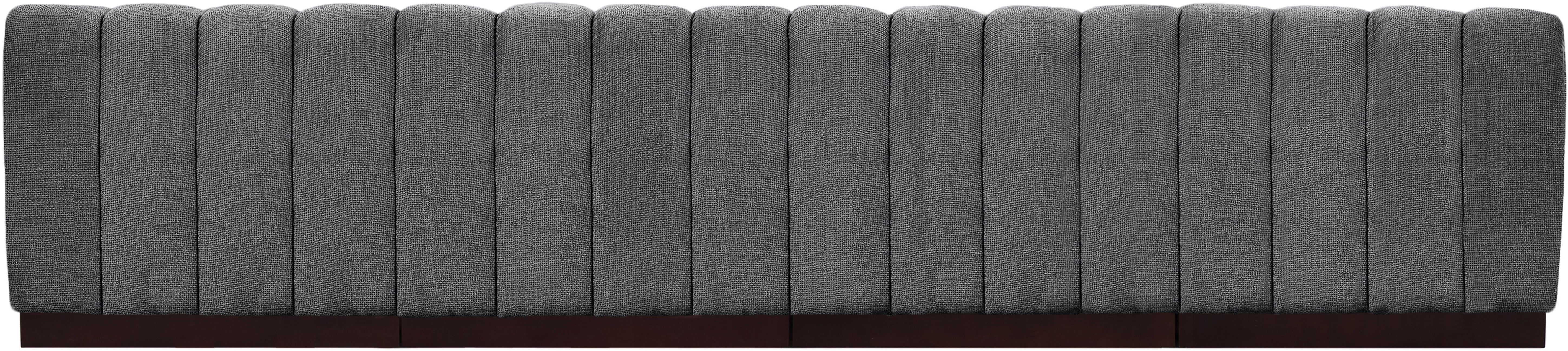 Quinn Chenille Fabric Armless Sofa - Image 3