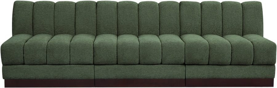 Quinn Chenille Fabric Three-Seater Armless Sofa - Image 18