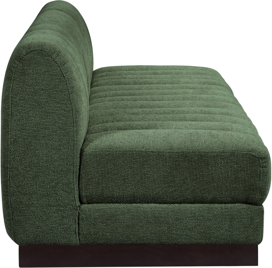 Quinn Chenille Fabric Three-Seater Armless Sofa - Image 19