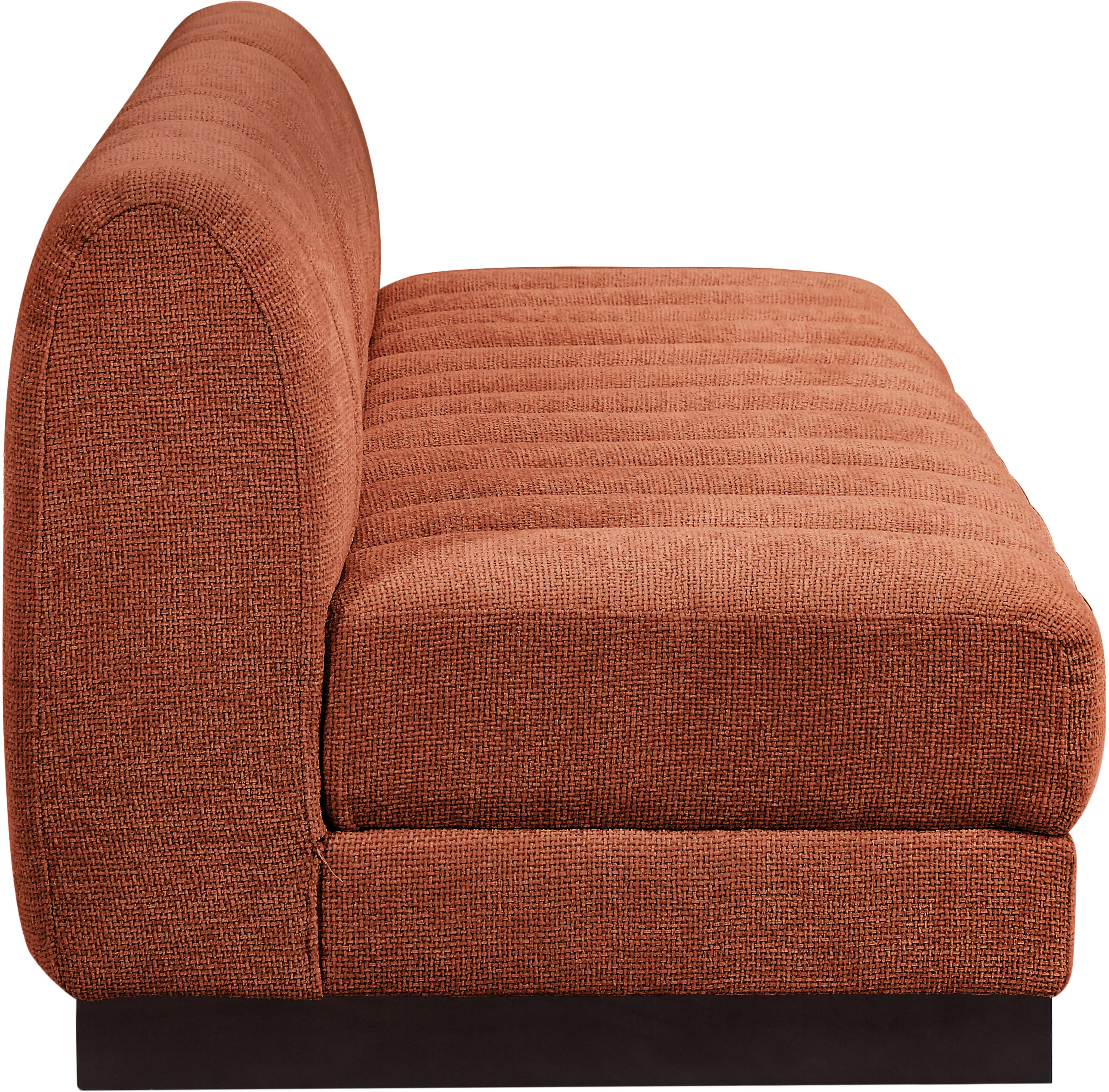 Quinn Chenille Fabric Three-Seater Armless Sofa - Image 26