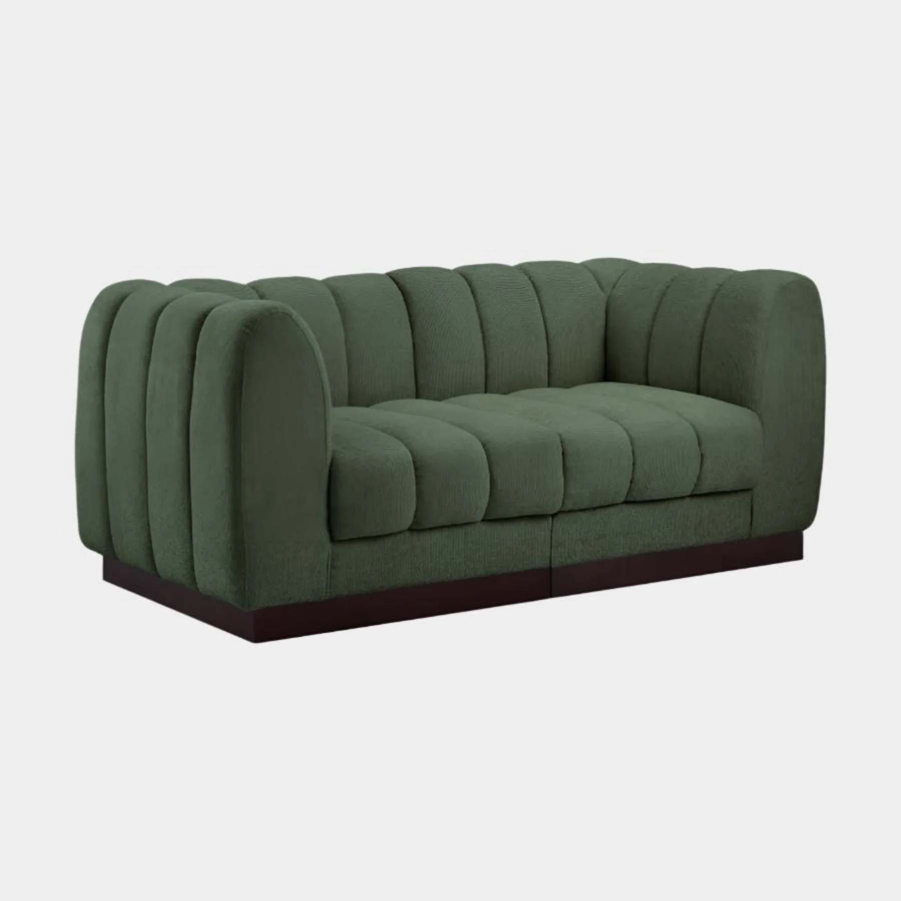 Quinn Chenille Fabric Two-Seater Sofa with Armrest - Image 15