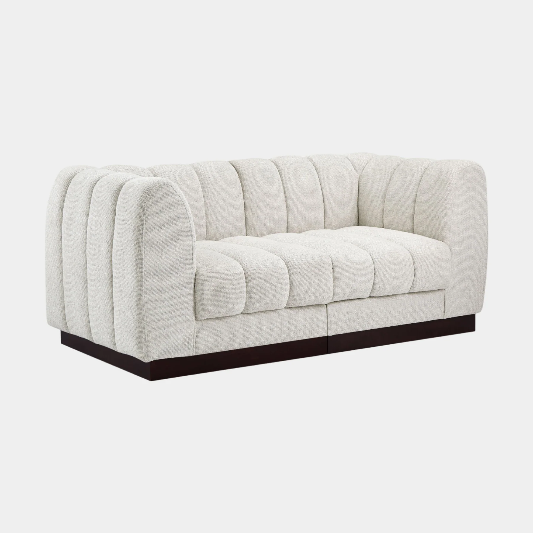 Quinn Chenille Fabric Two-Seater Sofa with Armrest - Image 8