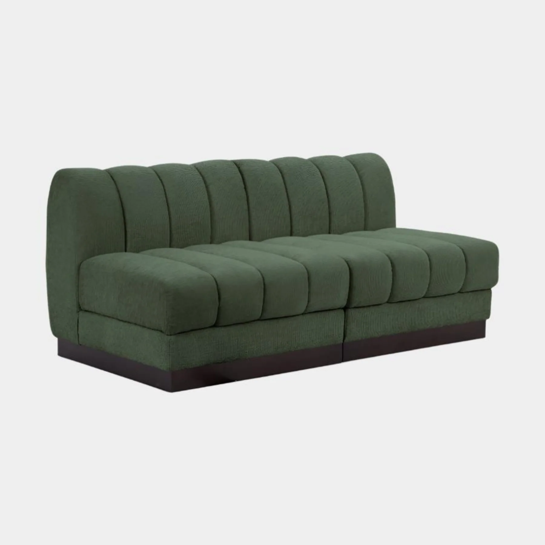 Quinn Chenille Fabric Two-Seather Armless Sofa - Image 15
