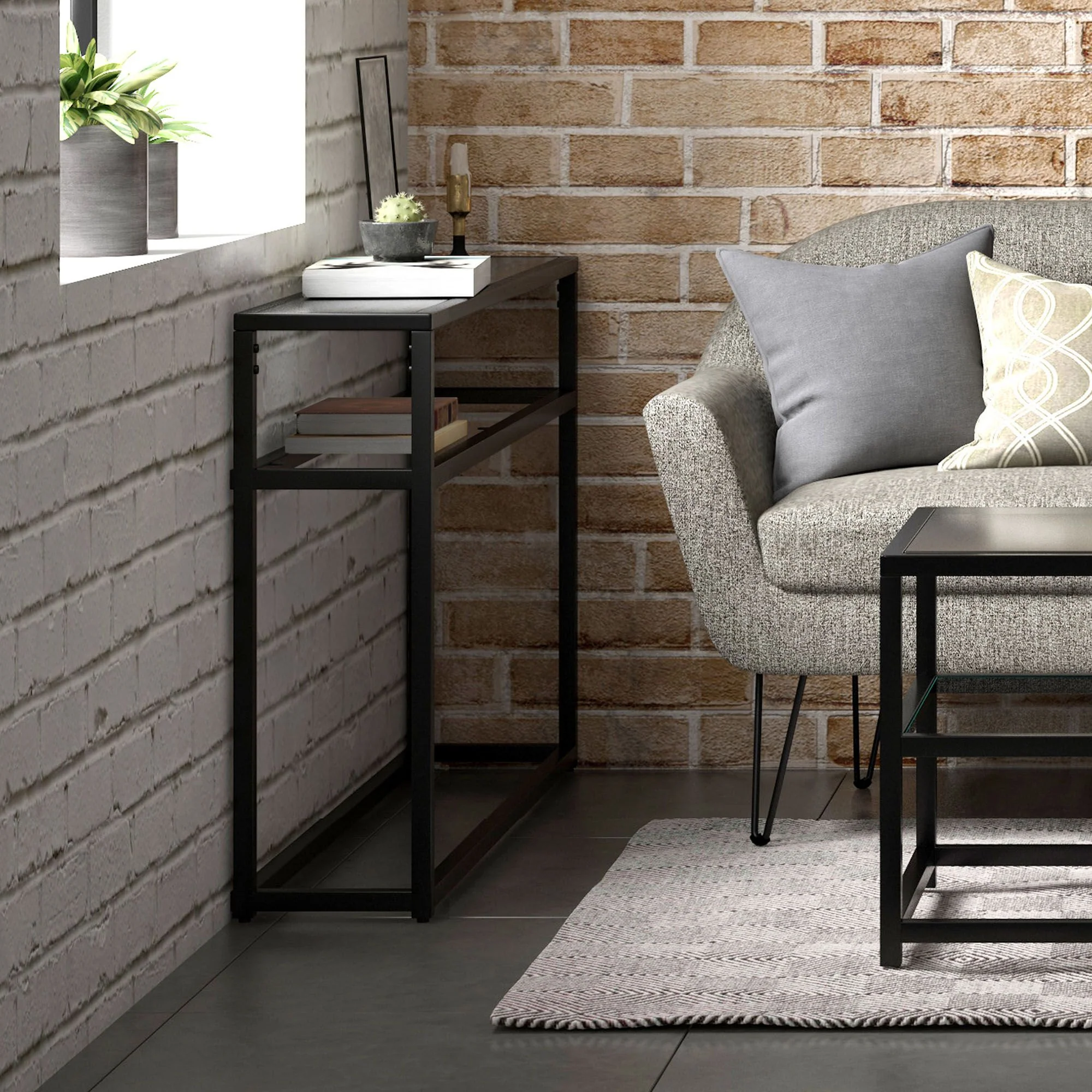 Quinn Console Table in Black - Image 2