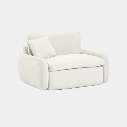 Rachelle Cream Performance Velvet Lounge Chair
