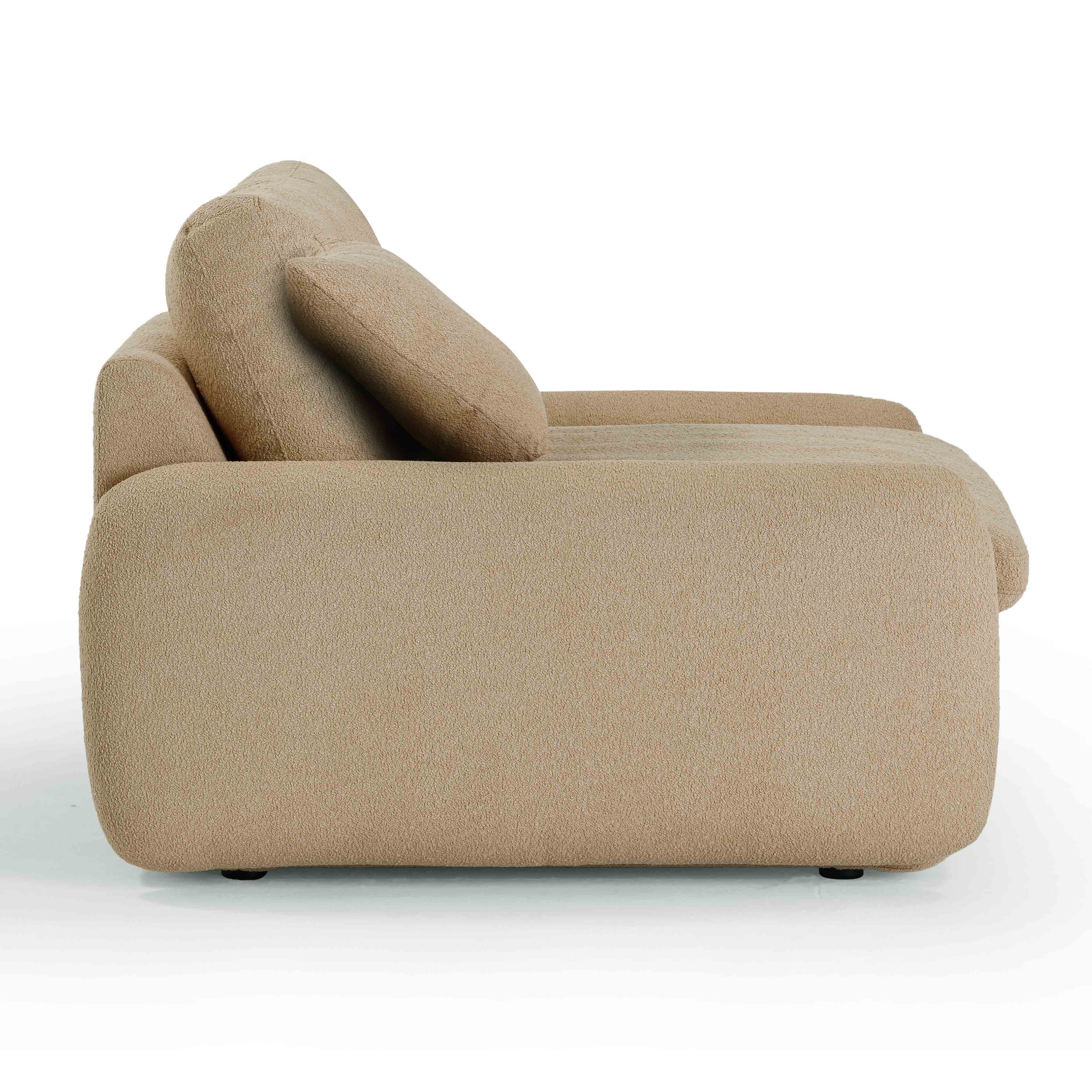 Rachelle Tan Contract-Grade Boucle Lounge Chair - Image 4